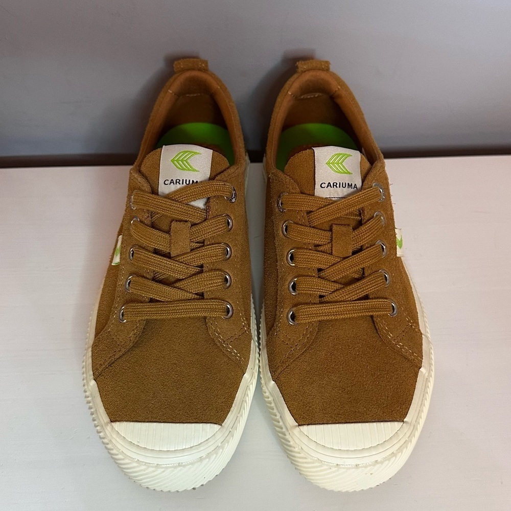 Cariuma - Women’s, Sneakers, Camel, OCA Low-Top, Suede, Platform, Size 7
